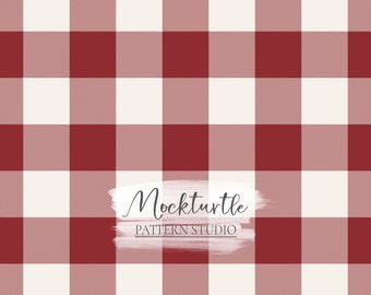 Red Plaid Pattern | Christmas Plaid | Winter Plaid Surface Pattern | Commercial Use Surface Pattern