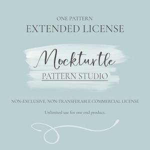 Extended License - Non-Exclusive - Extended Commercial Use License For One Pattern