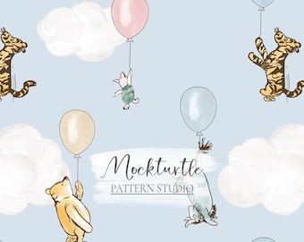 Classic Winnie the Pooh Seamless Pattern | Piglet Eeyore | Surface Patterns | Commercial Use