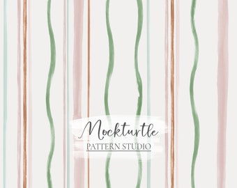 Pastel Stripe Pattern | Summer Stripes | Striped Surface Pattern | Commercial Use