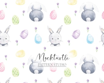 Easter Seamless Pattern | Easter Bunny Pattern | Easter Egg Surface Pattern | Spring Patterns | Commercial Use Surface Pattern