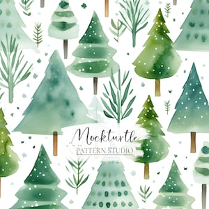 Christmas Tree Seamless Pattern | Christmas Seamless Pattern | Christmas Tree Surface Pattern | Commercial Use Surface Pattern