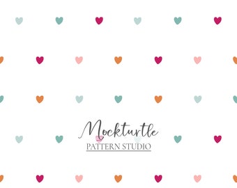 Rainbows Love Hearts Pattern | Valentine Hearts | Rainbow Love Hearts Surface Pattern | Commercial Use Surface Pattern