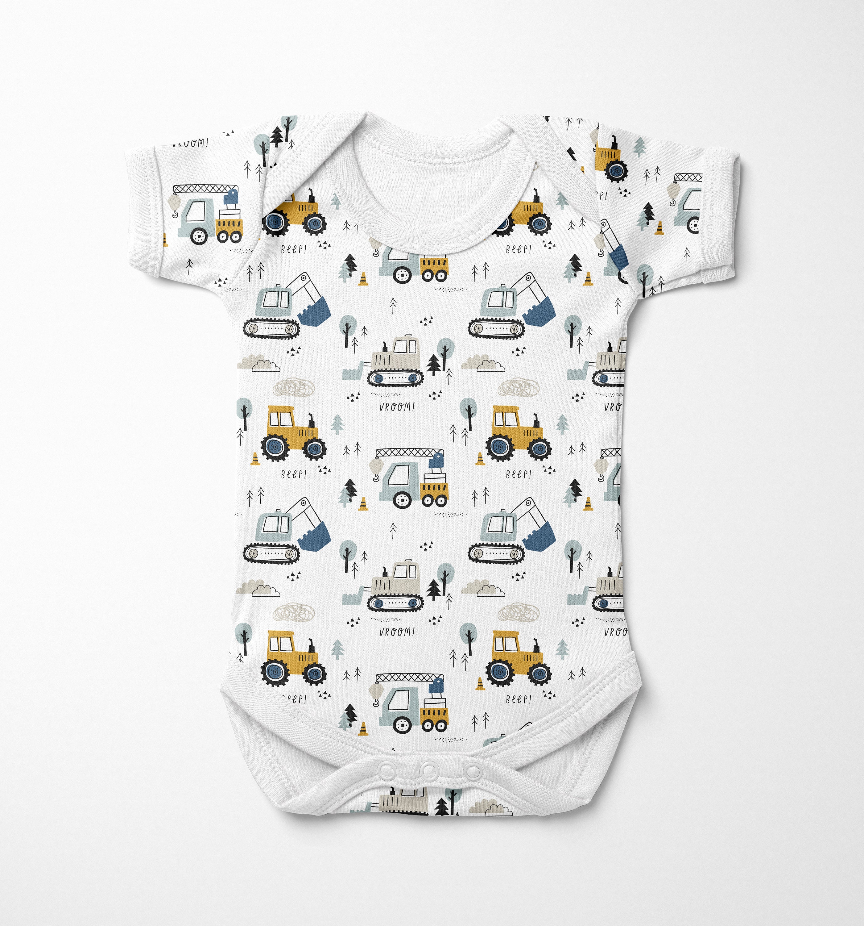 Digger Seamless Pattern | Tractor Surface Pattern | Transport Seamless ...