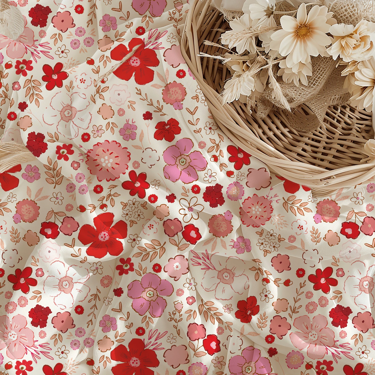 Ditsy Flower Seamless Pattern | Valentine's | Floral Surface Pattern ...