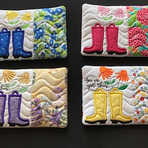 Quilted Spring Boots - Mug Rug