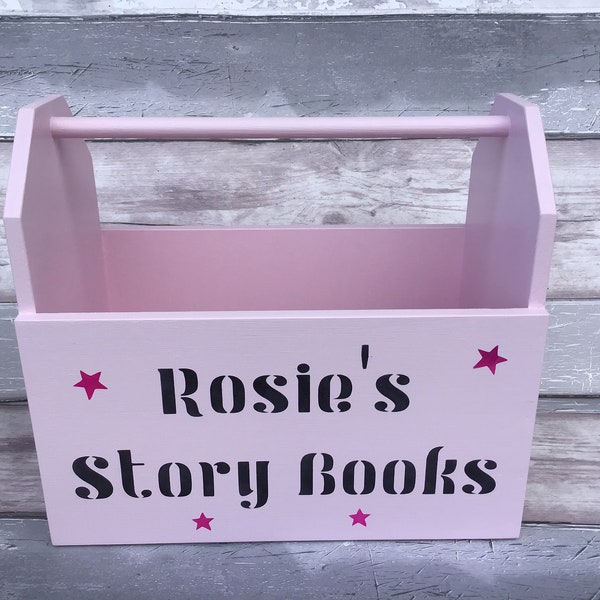 Personalised Children’s wooden reading book box,reading,books,story books,library,personalised,gift for children nursery decor,love to read