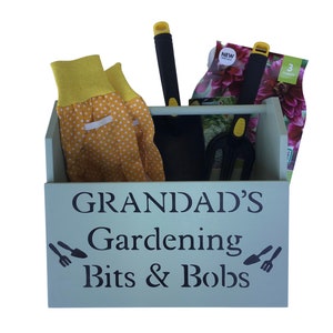 Personalised wooden gardening box,grandad gift,nanny gift,gardening present,love gardening,gardening tools holder,wood crate,gardening gift image 10