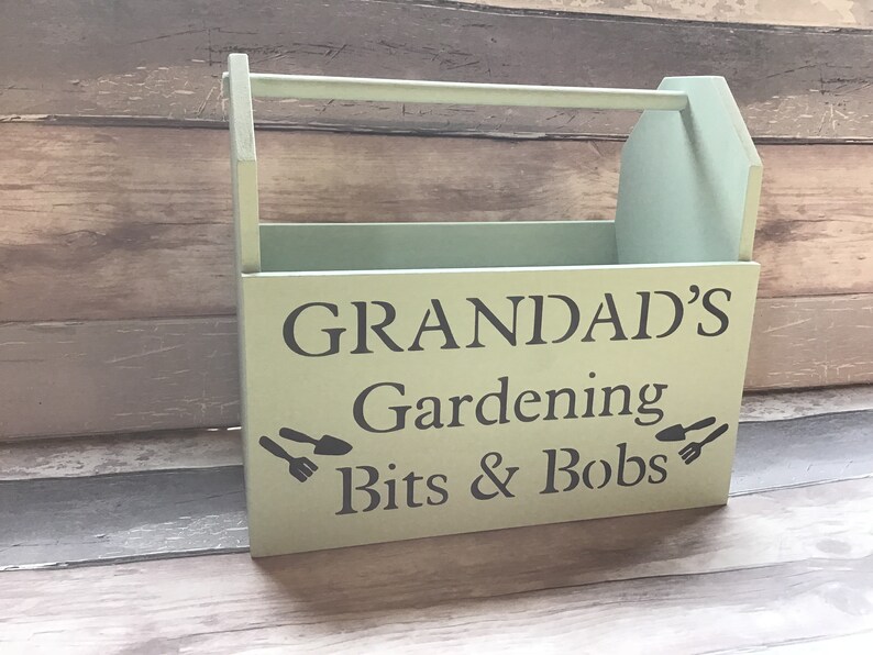 Handmade personalised gardening box grandad gift nanny gift Etsy