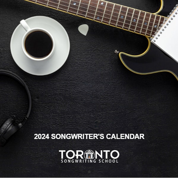 Songwriter Calendar 2024 Wall Calendar | Songwriting Calendar | Songwriter Gift | Musician Gift | Inspirational Gift