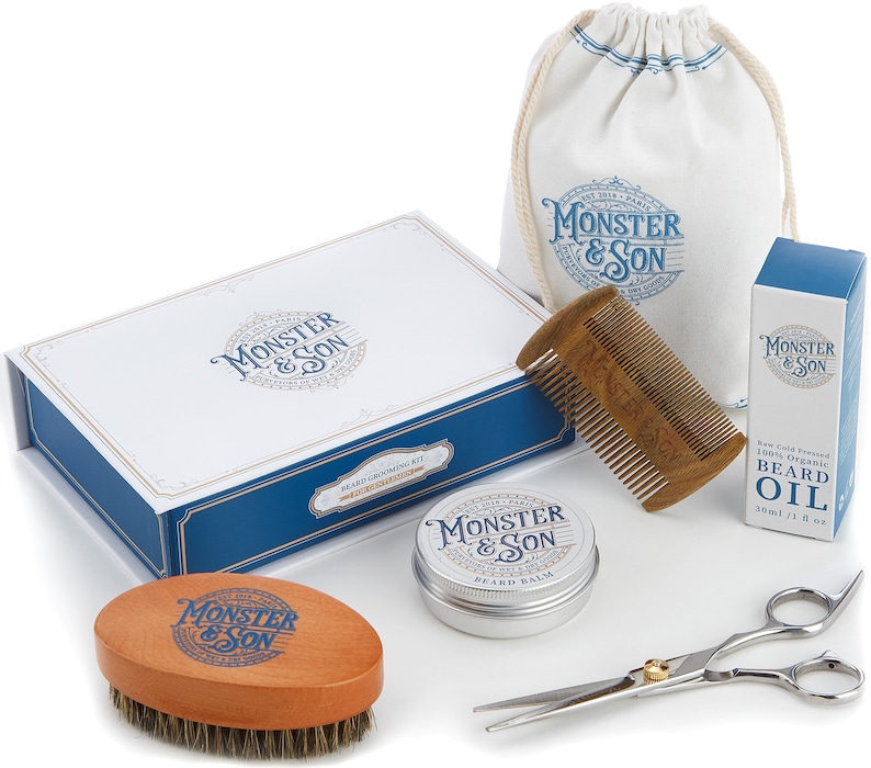 Organic Beard Grooming Kit by Monster&Son Premium 7 Item image 8