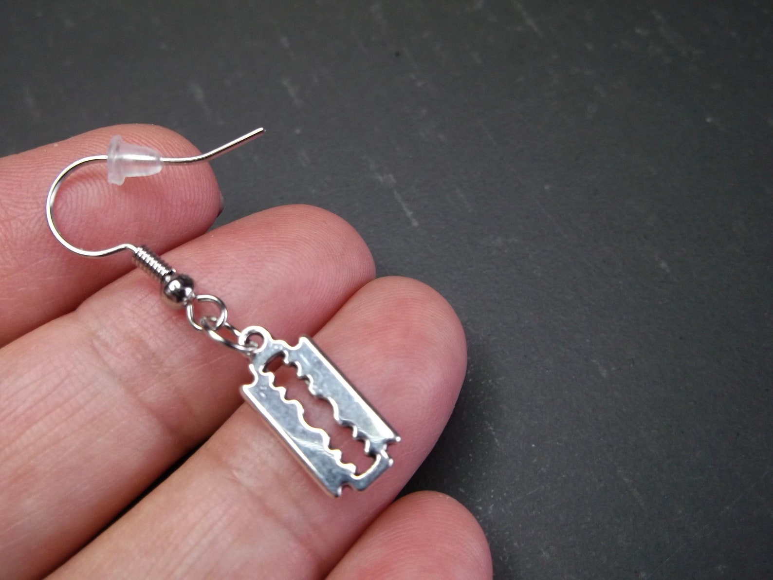 Razor Blade Earring Marilyn Manson Goth Razor Earring One | Etsy