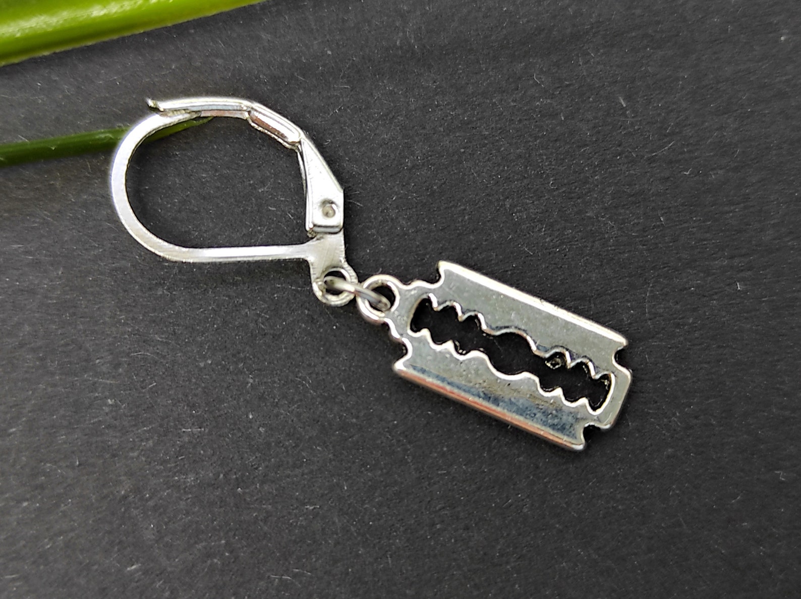 Razor Blade Earring Marilyn Manson Goth Razor Earring One Etsy