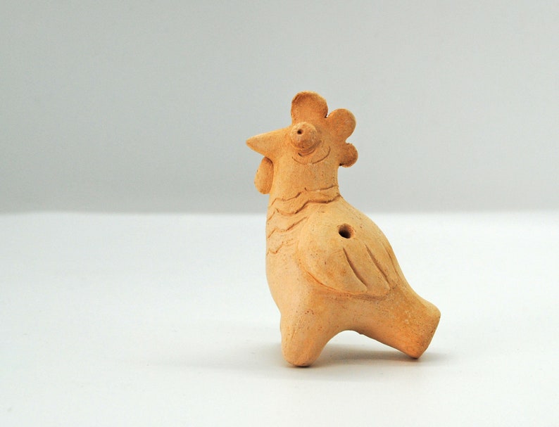 Ceramic Handmade Cockerel Easter Gift Idea Ceramic bird whistle Funny whistle Cock
