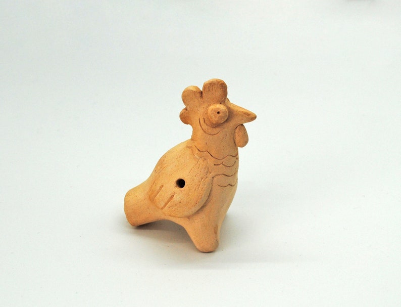 Ceramic Handmade Cockerel Easter Gift Idea Ceramic bird whistle Funny whistle Cock