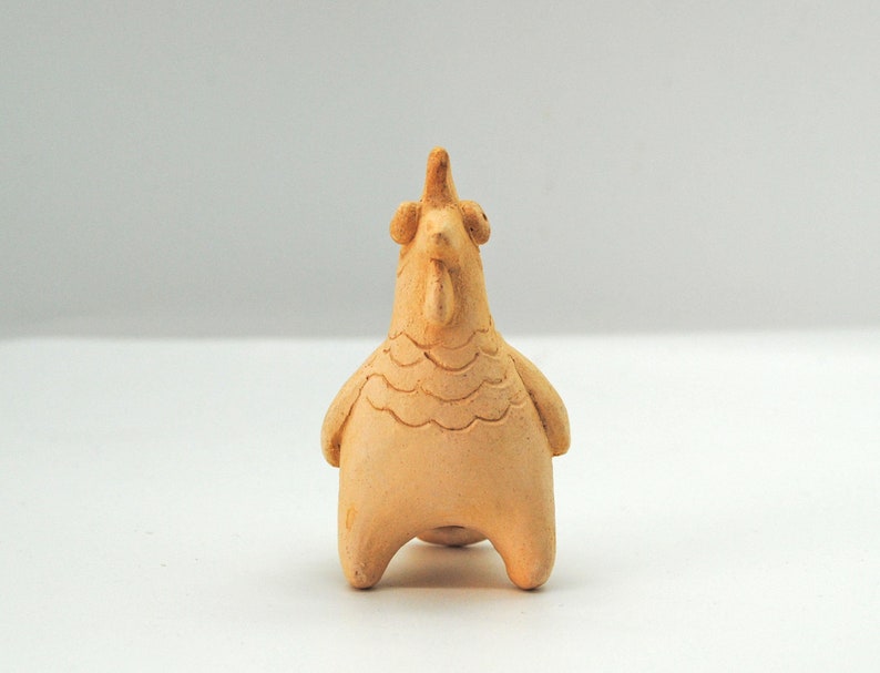 Ceramic Handmade Cockerel Easter Gift Idea Ceramic bird whistle Funny whistle Cock