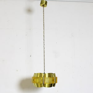 Danish Vintage Brass Pendant by Werner Schou Denmark, 1960s