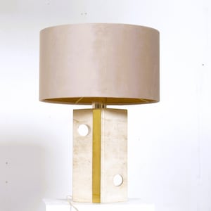 Mid-Century Italian Table Lamp in Travertine by Fratelli Mannelli, 1970s
