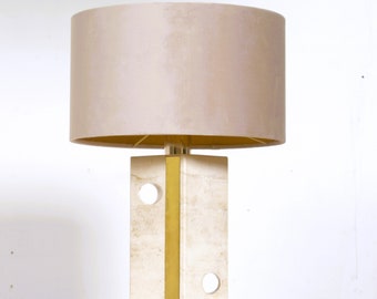 Mid-Century Italian Table Lamp in Travertine by Fratelli Mannelli, 1970s