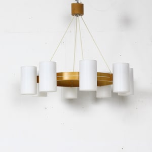 Large Mid-Century chandelier designed by Uno & Östen Kristiansson, 1960s.