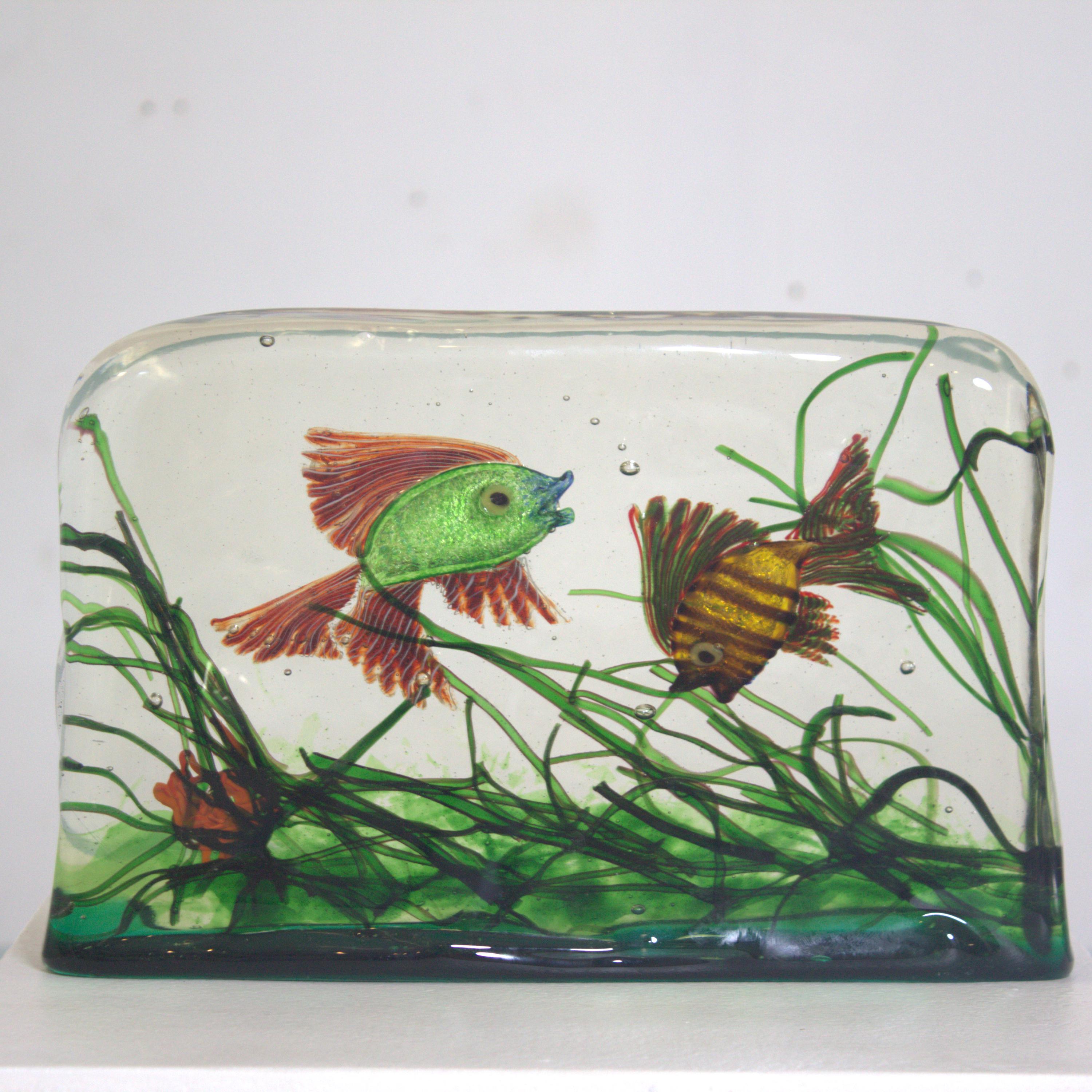 A Large Cenedese, Murano Glass Aquarium by Alfredo Barbini - Etsy
