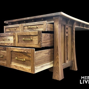 CUSTOM 'Durham' Kitchen Island & Table | Drawer Storage