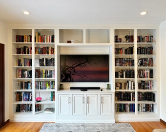 CUSTOM ‘Meadow’ Bookcase | Entertainment Center | Wall Unit Storage Display Cabinet