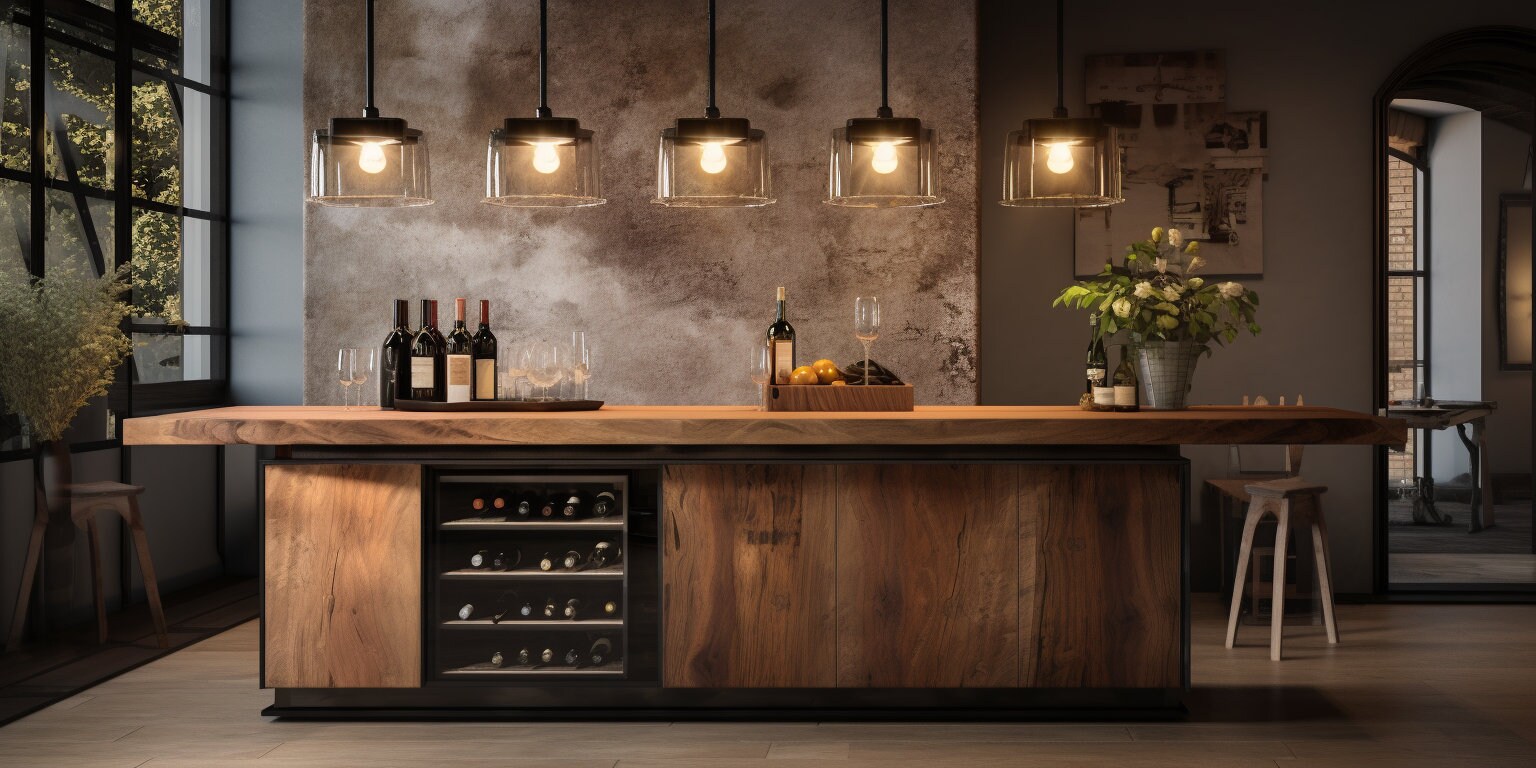 CUSTOM tuscan Kitchen Island With Wine Storage Etsy