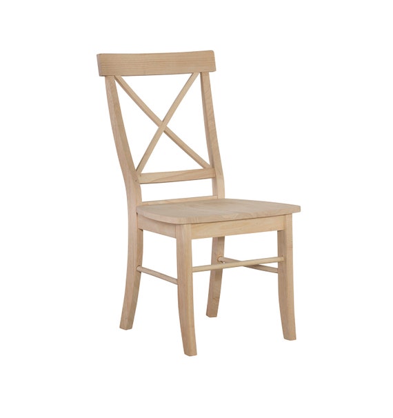 Unfinished double x back chairs sale