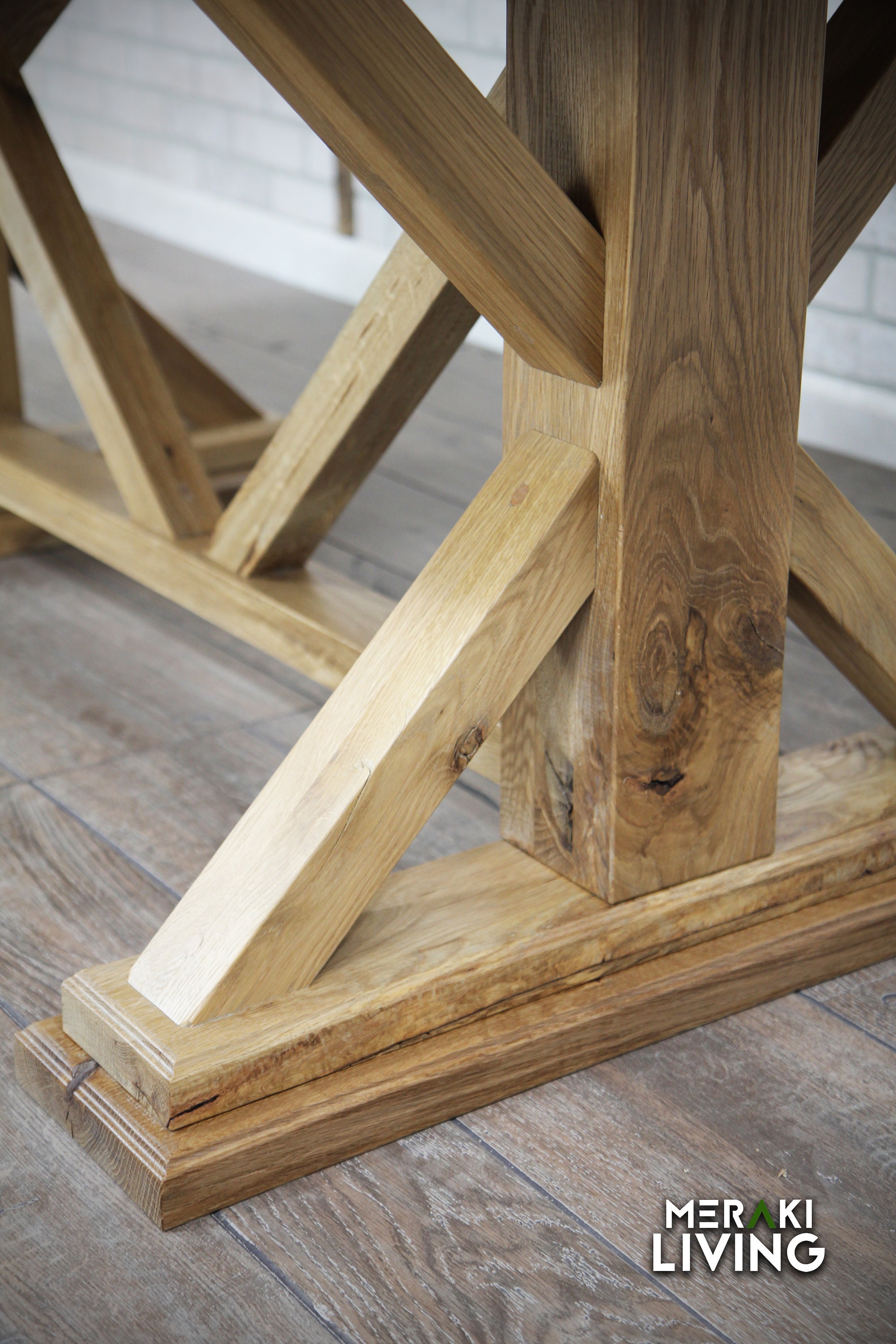 CUSTOM Hitchcock X Base Trestle Dining Table Etsy