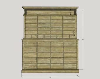 CUSTOM Apothecary Hutch w/ Hidden Storage *New Design