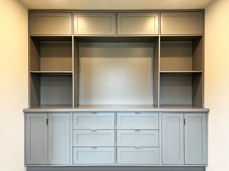 CUSTOM 'gibsonia' Office Storage Wall Unit Built In Etsy