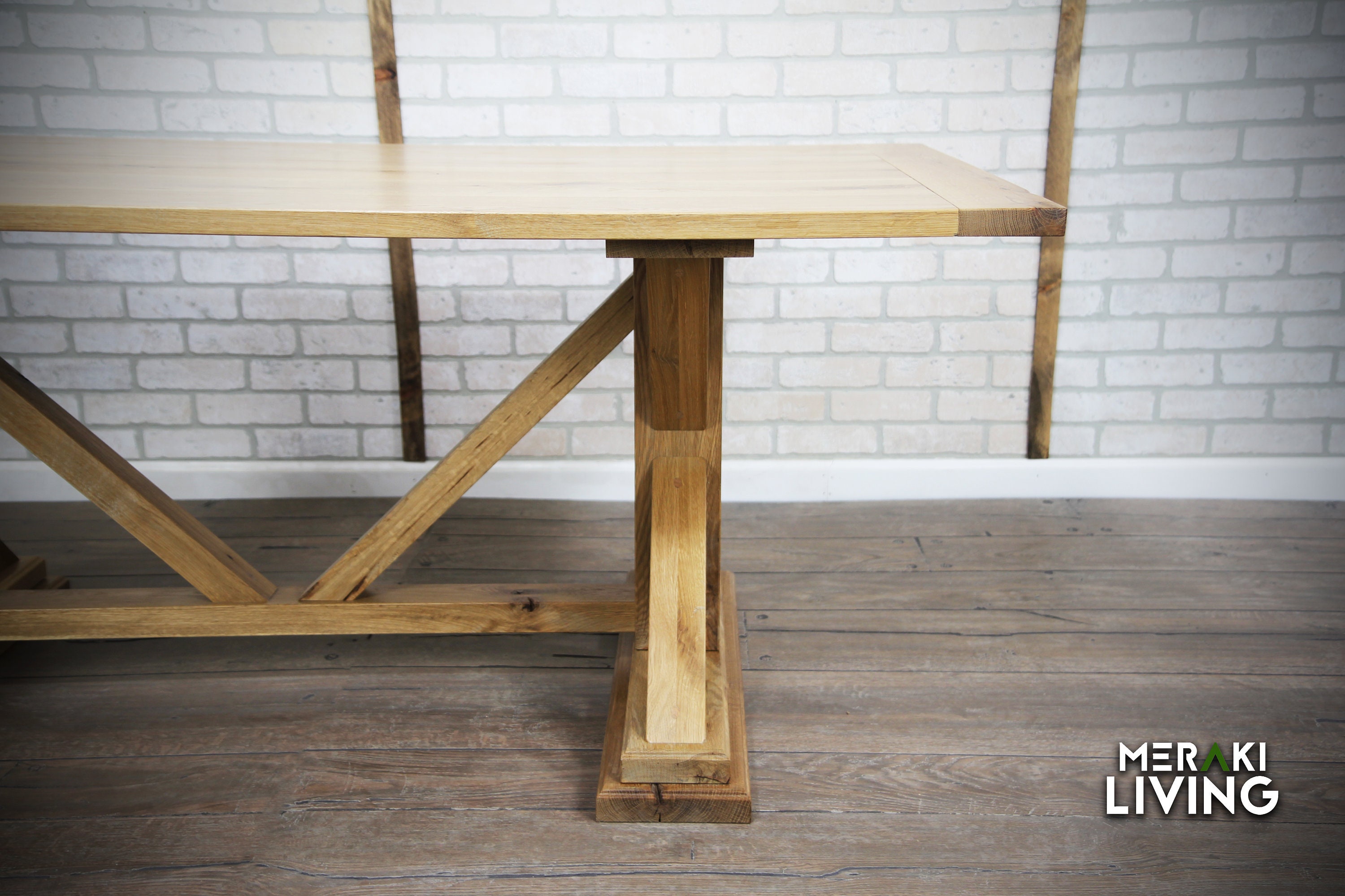 CUSTOM Hitchcock X Base Trestle Dining Table Etsy