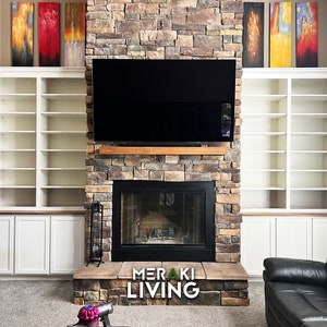 CUSTOM &#39;Fort Thomas&#39; Livingroom Dual Fireplace Cabinet Built Ins