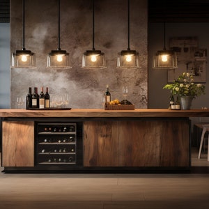 CUSTOM 'Tuscan' Kitchen Island with Wine Storage