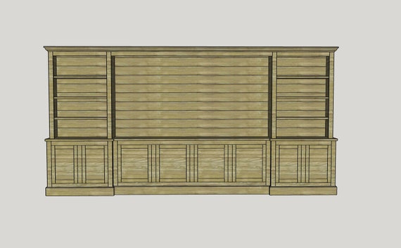 CUSTOM hillside Entertainment Center Wall Unit Storage Display Cabinet Etsy