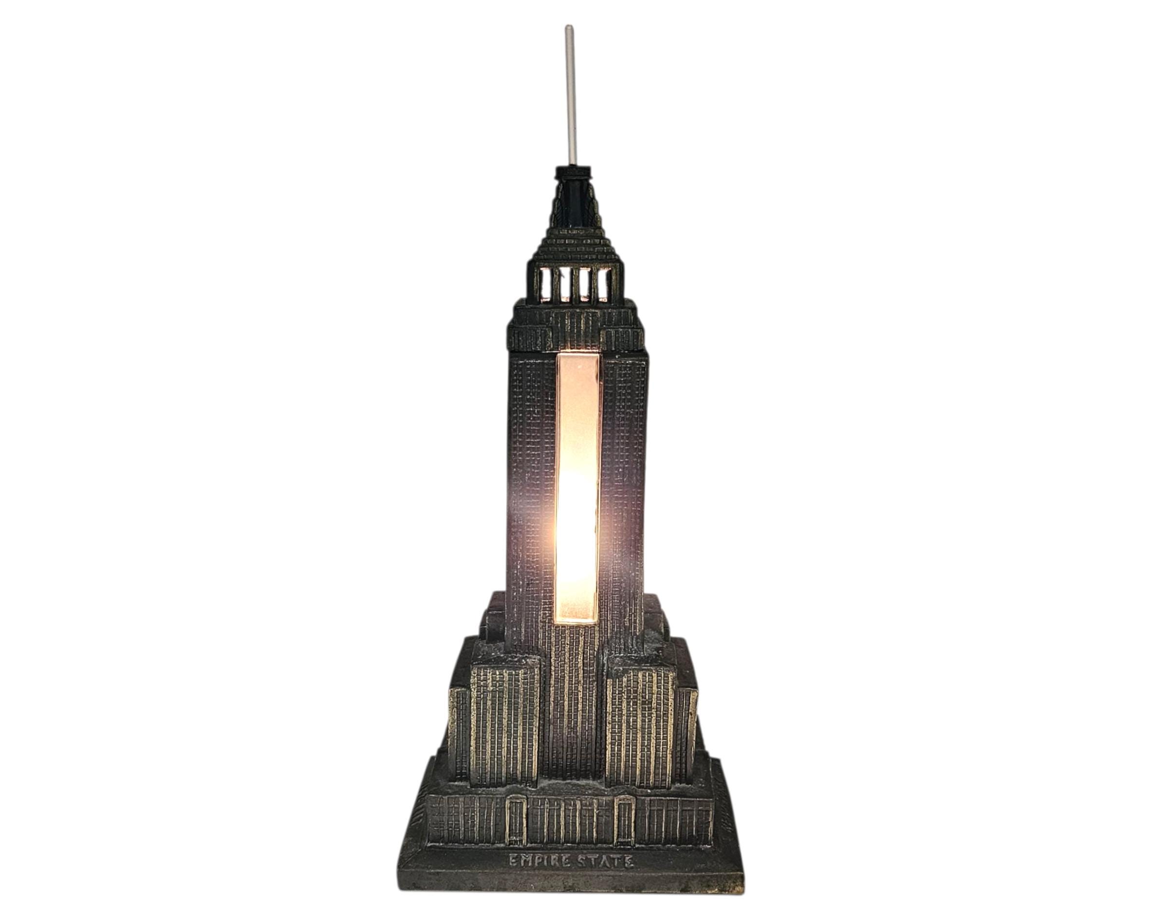 Vintage Sarsaparilla Empire State Building Lamp – Art Deco