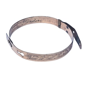 Antique 1886 Victorian Child&#39;s Bracelet Rolled Gold Engraved Buckle Adjustable Design