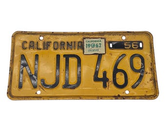 ヴィンテージ 1956年 カリフォルニア州ナンバープレート WKG-251