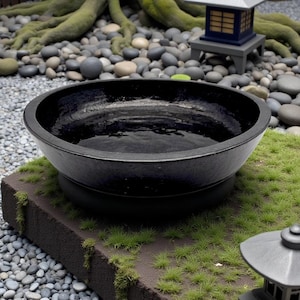 Large Vintage Bonsai Basin Ceramic Garden Planter Bowl Stoneware 21.5"