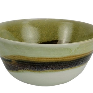 Vintage Studio Art Serving Bowl, Vintage Bowl, Studio Art Pottery, Serving Dish, Olive Green Bowl, Brown Bowl, Ceramic Bowl