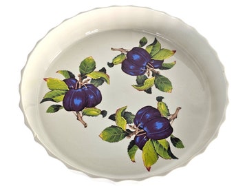 Vintage Portmeirion Plate, Portmeirion Pottery Stoke On The Trent Plum Tart Dish 9.5"