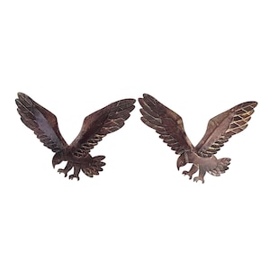Youngstown Metal Works Bald Eagle Wall Sculptures, Rustic Southwest Metal Art, Patriotic Wildlife Decor, Nature-Inspired Wall Hanging Set
