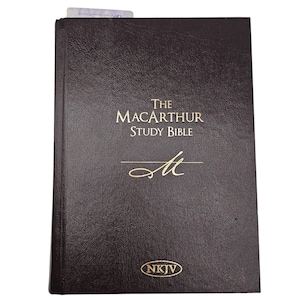 The MacArthur Study Bible NKJV-1997 Edition Brown Hardcover - Inspirational Gift