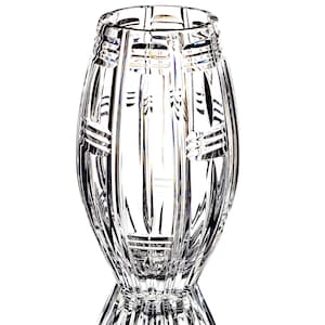 Vintage Fifth Avenue Accents Vase Crystal Glass Cut Glass Modern 9.75&quot;