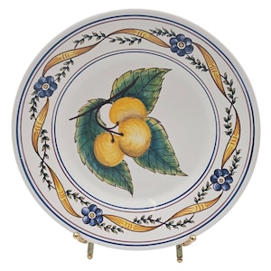Estrela de Conimbriga Cherry Plate Portugal – 8.25” Wall Décor – Hand Painted Ceramic from Williams Sonoma – Signed João Carlos