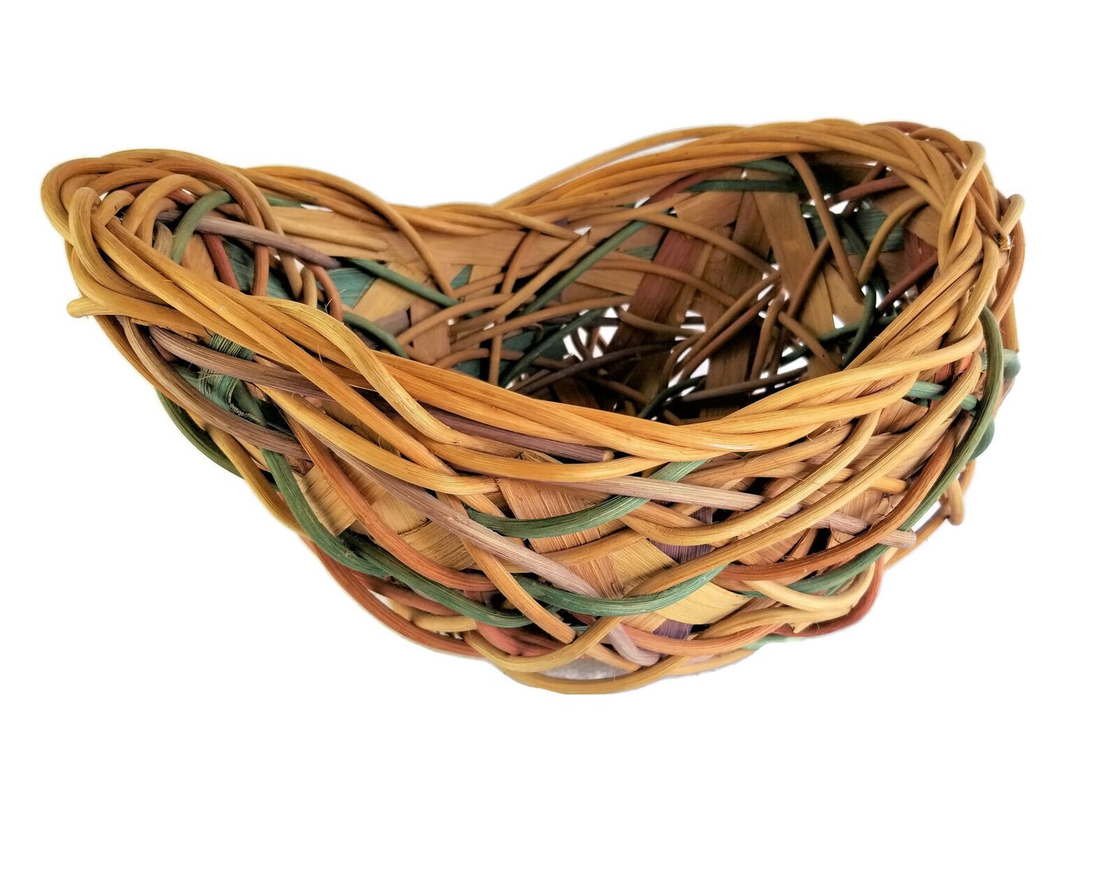 Weave Basket Willow Reed Pastel Southwest Moses Etsy