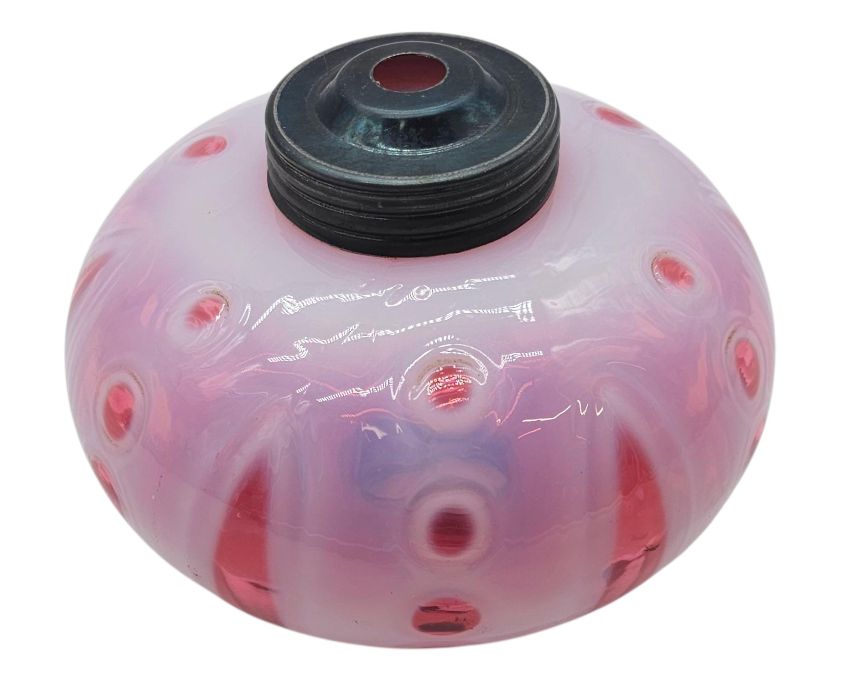 フェントンクランベリードット ヴィンテージ フェントン クランベリー オパールセント コイン