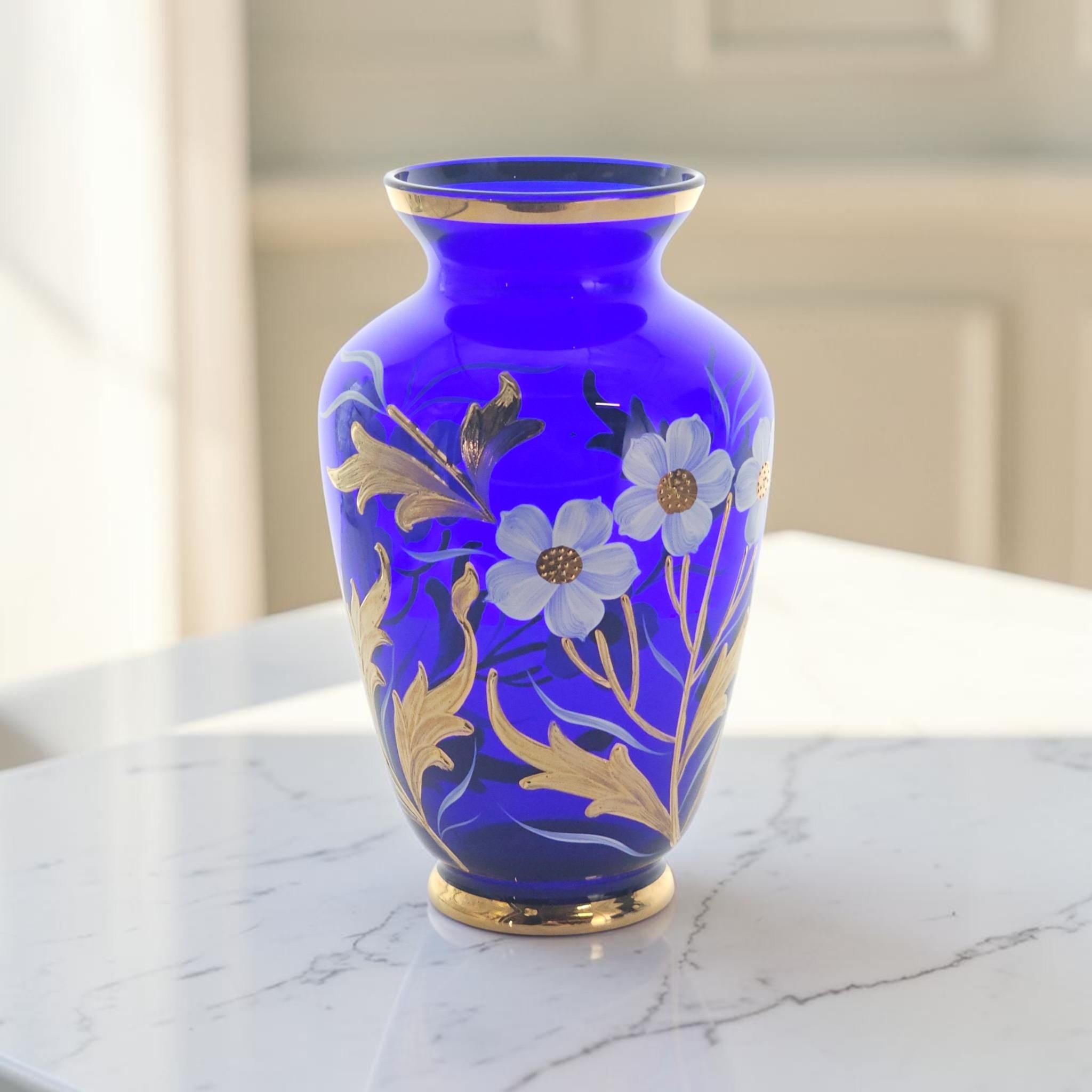 Vintage Hand Blown Czech Vase - Etsy