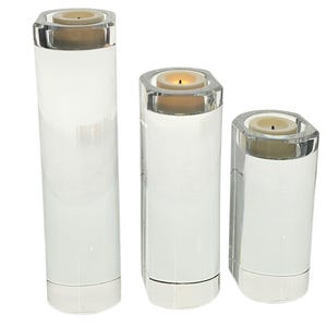 Villeroy & Boch Crystal Tealight Holders: Modern Sculptural Centerpiece, Set of 3